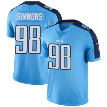 Tennessee Titans Jeffery Simmons Navy 100Th Season Vapor Limited