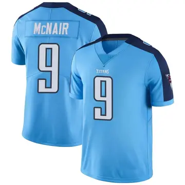 Limited Men's Steve McNair Navy Blue Home Jersey - #9 Football Tennessee  Titans 100th Season Vapor Untouchable Size 40/M