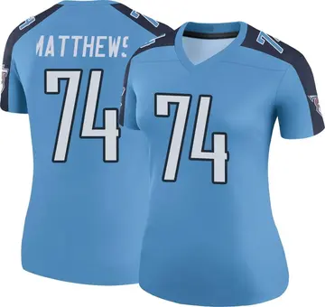 Bruce Matthews Tennessee Titans Nike Women's Oilers Throwback Retired  Player Game Jersey - Light Blue