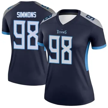 Jeffery Simmons Tennessee Titans Nike Vapor F.U.S.E. Limited Jersey – Home / X-Large