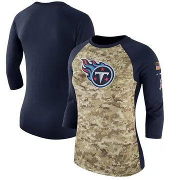 Ben Jones Tennessee Titans Women's Legend Olive Salute to Service Scoop  Neck T-Shirt